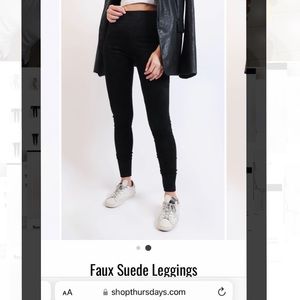 Faux Suede Leggings